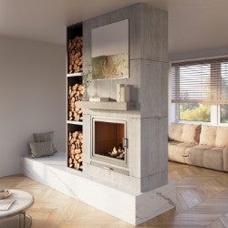 Rustic barn beam fireplace mantel shelf by Dogberrycollections, showcasing sturdy wood with a natural finish and classic design.