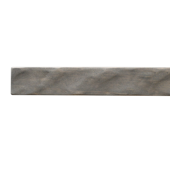 Hewn Kitchen Floating Shelf by Dogberrycollections in Gray Ash finish, hand-textured solid poplar, 24 to 72 inches long.