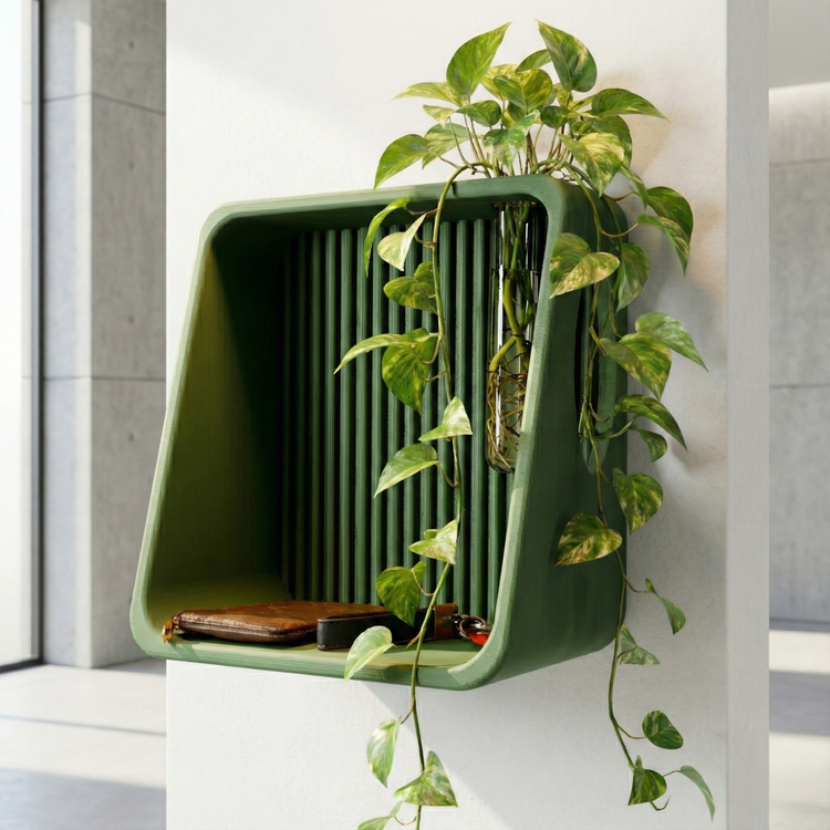 Modern Floating Wall Shelf | Propagation Plant & Reed Diffuser Display Shelf