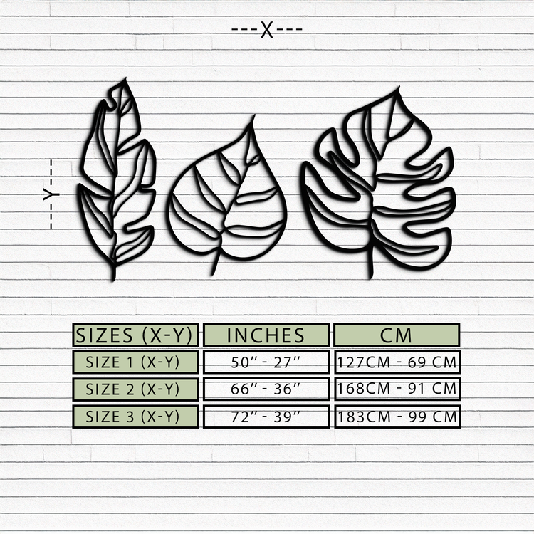Modern metal wall art featuring geometric leaf designs by Enova Art, ideal for botanical-inspired home decor.