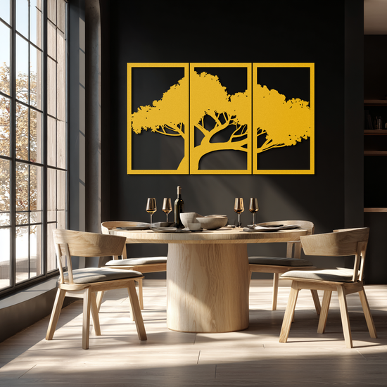 Modern tree silhouette metal wall art by Enova Art featuring a nature-inspired design for contemporary wall decor.