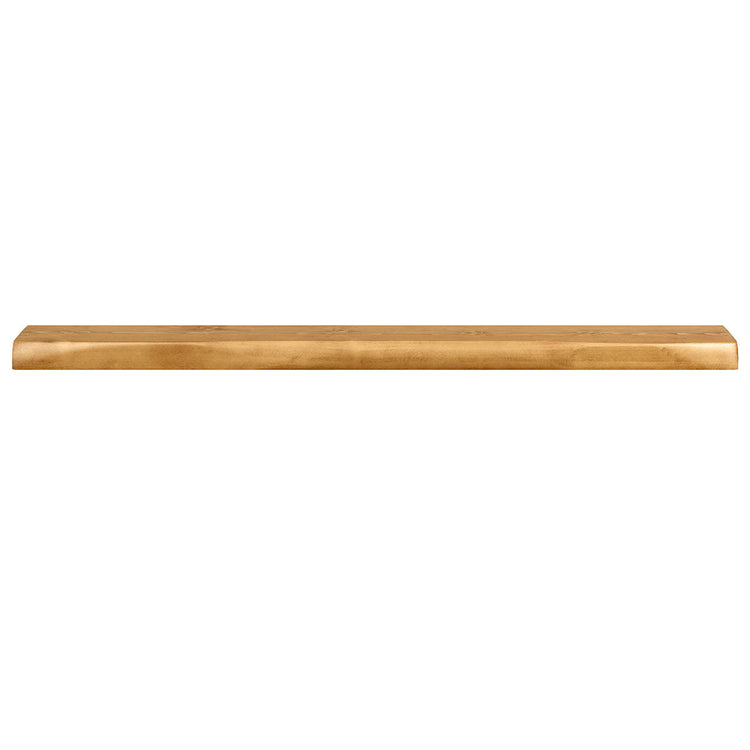 Solid wood live edge floating wall shelf by Dogberrycollections, showcasing natural wood grain and sleek mantel design.