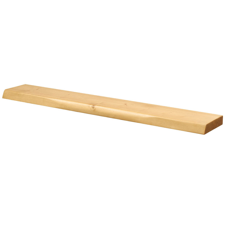 Solid wood live edge floating wall shelf mantel by Dogberrycollections, showcasing natural wood grain and sleek wall display.