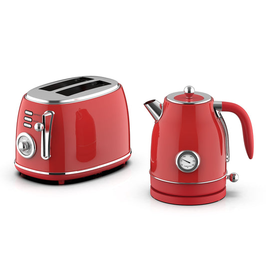 MegaChef 1.7 Liter Electric Tea Kettle and Toaster Combo