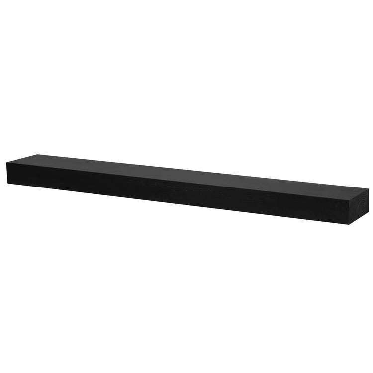 Smooth Solid Floating Timber Fireplace Mantel Shelf | Natural Wood Wall Decor