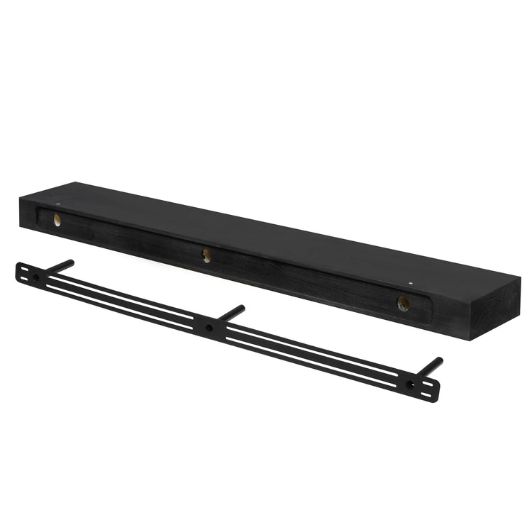 Smooth Solid Floating Timber Fireplace Mantel Shelf | Natural Wood Wall Decor