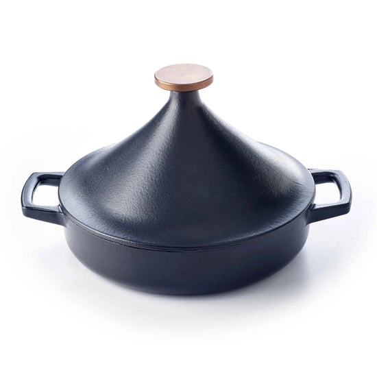 Alva Cookware Moroccan 3 QT Tagine Pot with conical lid for slow cooking and flavorful Moroccan dishes.