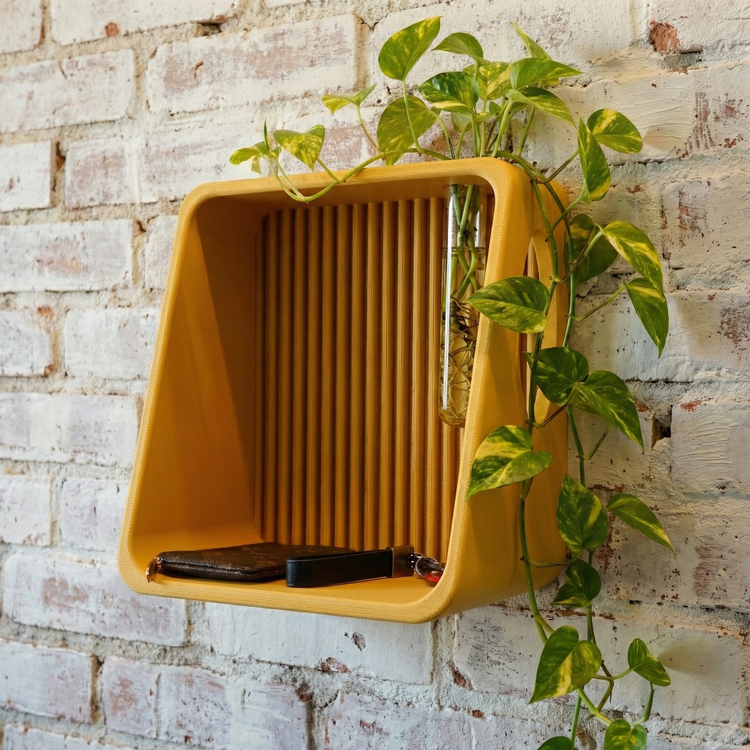 Modern Floating Wall Shelf | Propagation Plant & Reed Diffuser Display Shelf