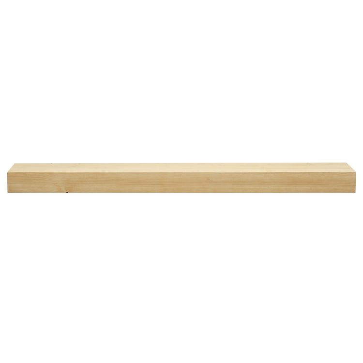 Smooth Solid Floating Timber Fireplace Mantel Shelf | Natural Wood Wall Decor