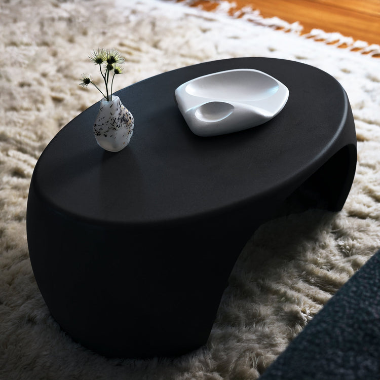 Sculptural Modern Coffee Table – Indoor/Outdoor Organic Curved Design