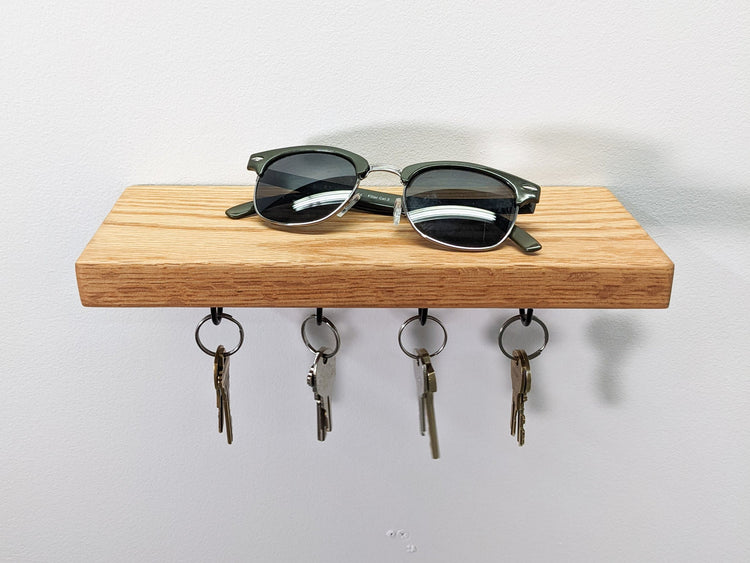 Floating Shelf for Keys in Mahogany