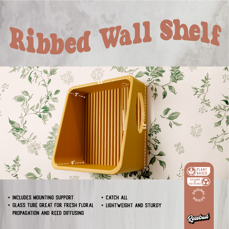 Modern Floating Wall Shelf | Propagation Plant & Reed Diffuser Display Shelf