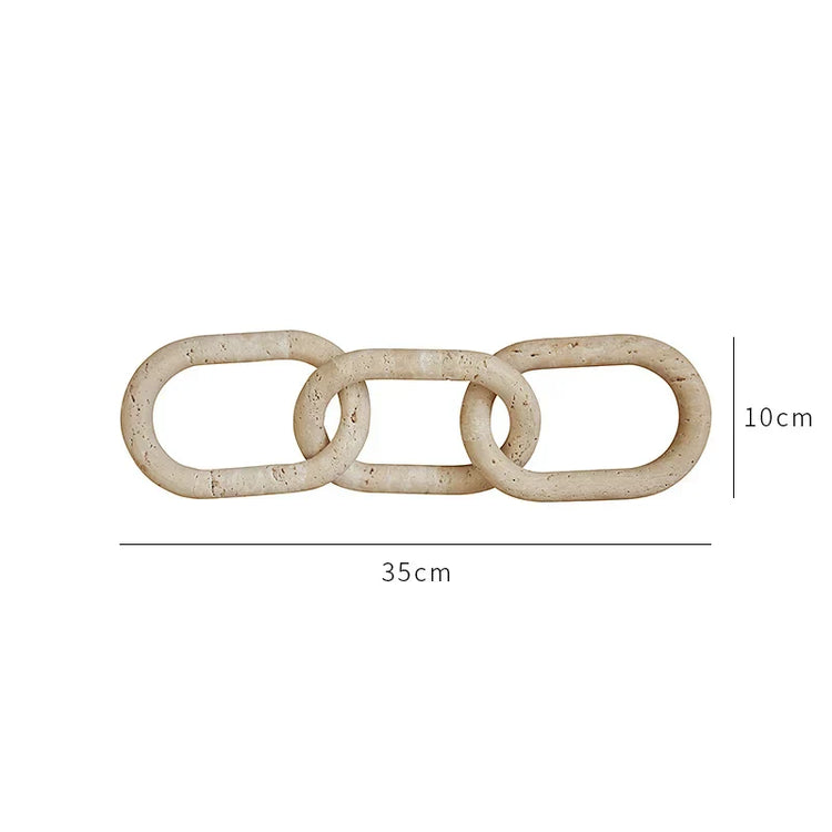 Decorbites archway shape travertine sculpture figurine for home decor, showcasing smooth, natural stone design and elegant architectural style.