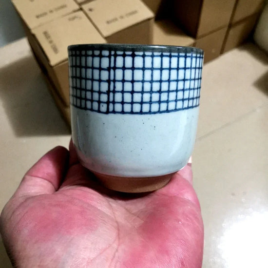 Hand-painted Japanese porcelain tea cup by Decorbites, ceramic mug with floral design, 100ml to 200ml eco-friendly drinkware