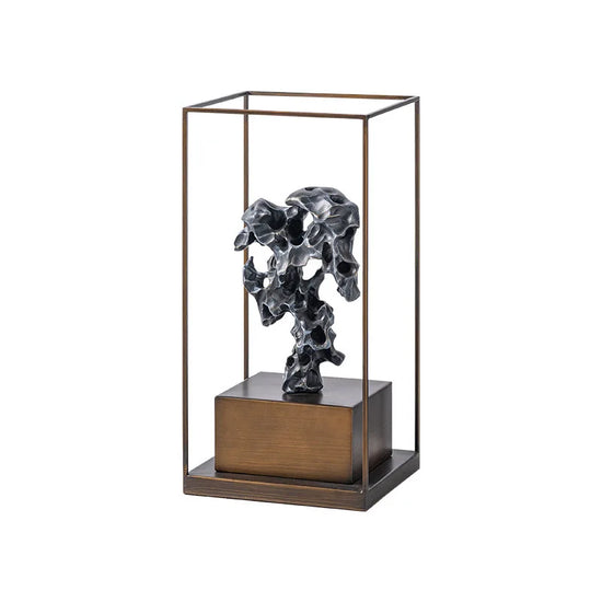 Green Taihu stone coral resin sculpture by Decorbites, modern abstract home decor figurine with organic coral-inspired design.