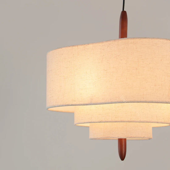 Decorative fabric chandelier light fixture with soft fabric shades and elegant design, ideal for stylish interior lighting.