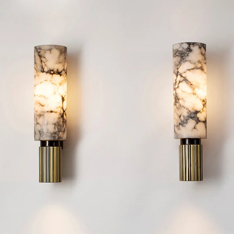 Modern Luxury Natural Marble Wall Lamp - Elegant LED Lighting for Living Room, Bedroom, and Bedside Decoration