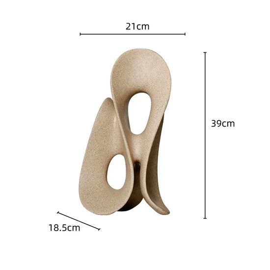 Coral Hollow Resin Sculpture by Decorbites, abstract modern human figure home decor accent piece, shown in a sleek design.