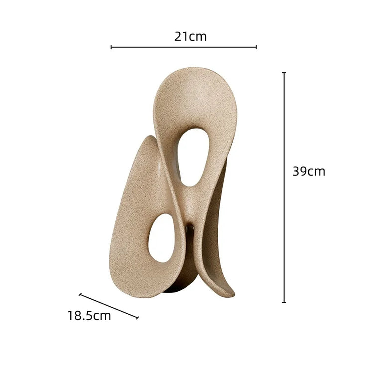 Coral Hollow Resin Sculpture by Decorbites, abstract modern human figure home decor accent piece, shown in a sleek design.