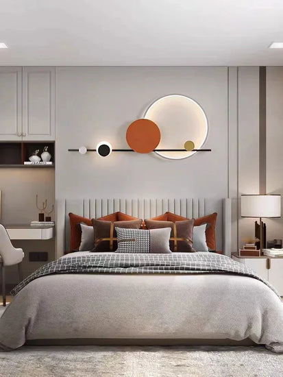 Modern LED wall sconce by Decorbites featuring an Art Deco style, with sleek geometric design and warm lighting for wall decor.