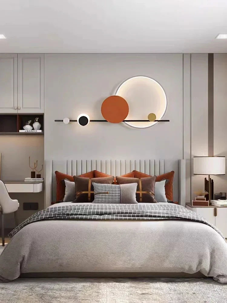 Modern LED wall sconce by Decorbites featuring an Art Deco style, with sleek geometric design and warm lighting for wall decor.