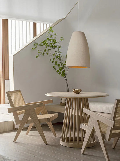 LED chandelier cement hanging light by DECORBITES featuring a modern industrial design with a sleek cement finish.