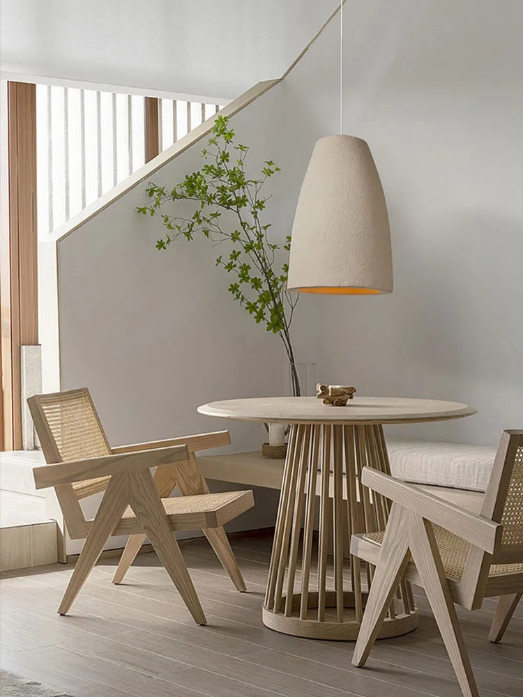 LED chandelier cement hanging light by DECORBITES featuring a modern industrial design with a sleek cement finish.