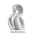 Modern ceramic curl sculpture decor by Decorbites, featuring sleek porcelain art accent with intricate curled design.