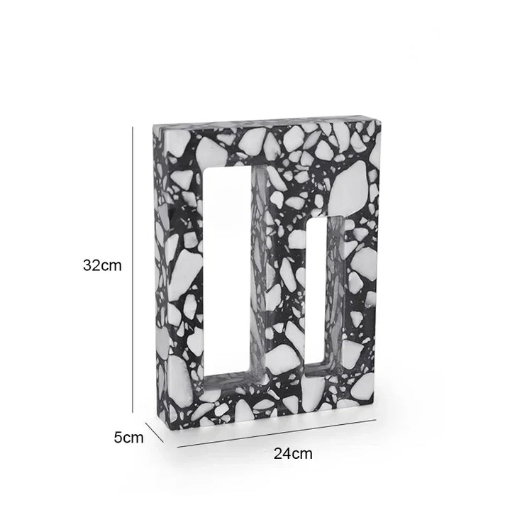 Archway Terrazzo Sculpture – Modern Minimalist Stone Accent Decor