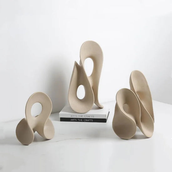 Coral Hollow Resin Sculpture by Decorbites featuring an abstract human figure, modern home decor accent piece.