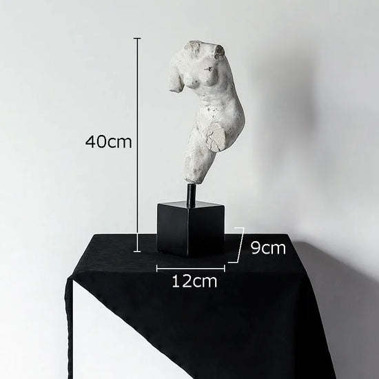 Abstract human figure resin sculpture decor ornament by Decorbites, modern art piece for home interior accents.