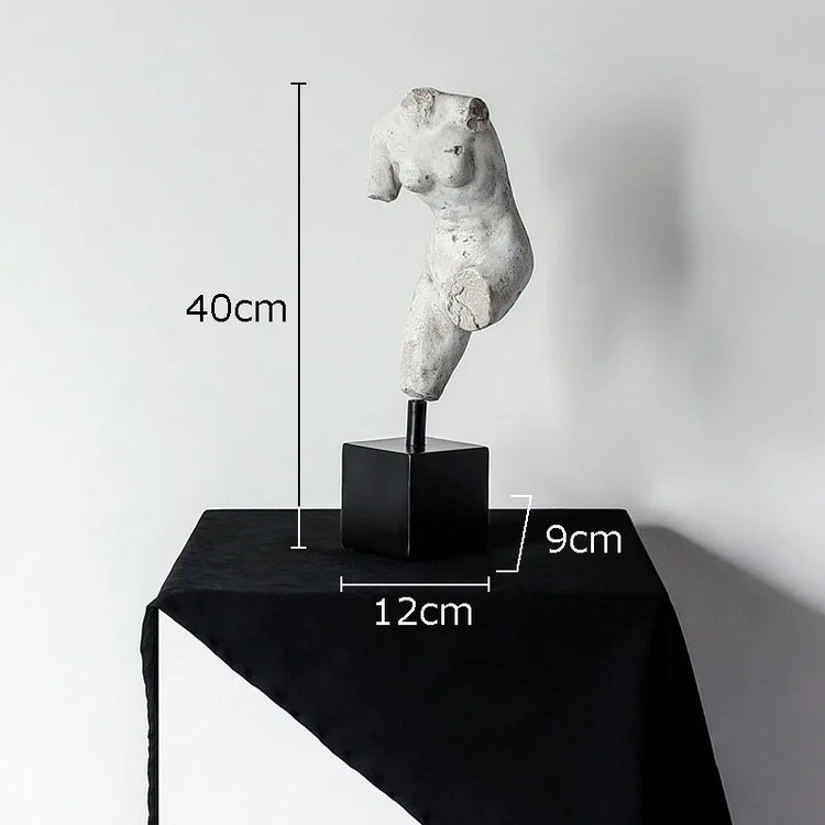 Abstract human figure resin sculpture decor ornament by Decorbites, modern art piece for home interior accents.