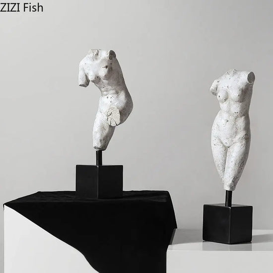 Abstract human figure resin sculpture decor ornament by Decorbites, modern art piece for home interior decoration.