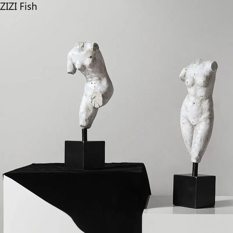 Abstract human figure resin sculpture decor ornament by Decorbites, modern art piece for home interior decoration.