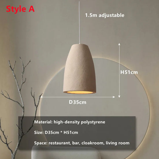 Modern LED chandelier by DECORBITES featuring a cement hanging light design with a sleek, contemporary appearance.