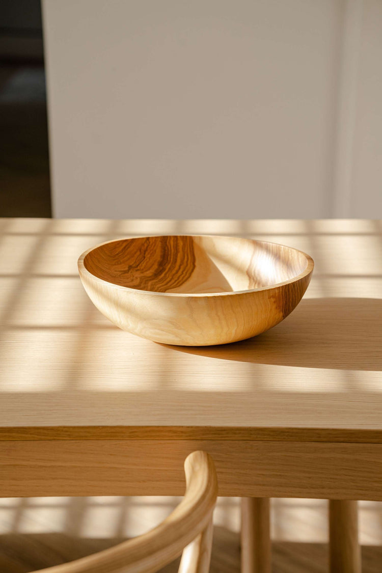 Hand Carved Wooden Nesting Bowl Set - Modern Home & Kitchen