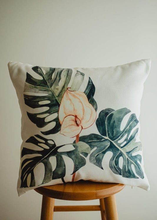 Modern Greenery Floral Throw Pillow – Handmade in the USA - Modern Home & Kitchen
