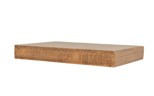 White pine floating kitchen shelves by Dogberrycollections, showcasing natural wood finish and sleek modern design for kitchen storage.