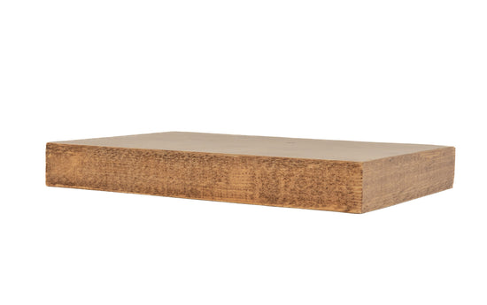 White pine floating kitchen shelves by Dogberrycollections, showcasing natural wood finish and sleek modern design for kitchen storage.