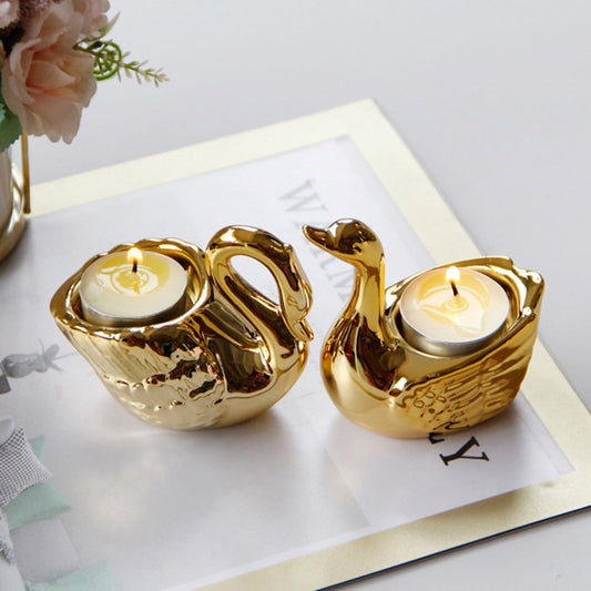 Golden Swan Candle Holder | Elegant Home Decor | Modern Home & Kitchen