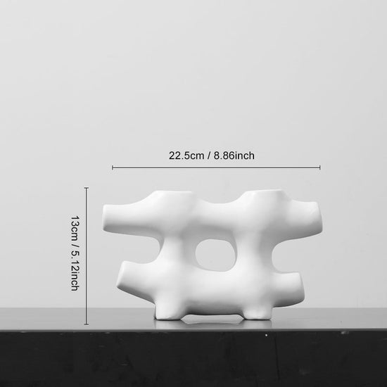 Simple Modern Creative ceramic vase by FLIPSTYLEZLLC with a sleek design, perfect for flower arrangements in living room decor.