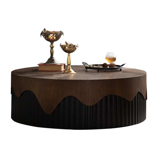 38.97' Round Coffee Table Handcrafted - Modern Home & Kitchen