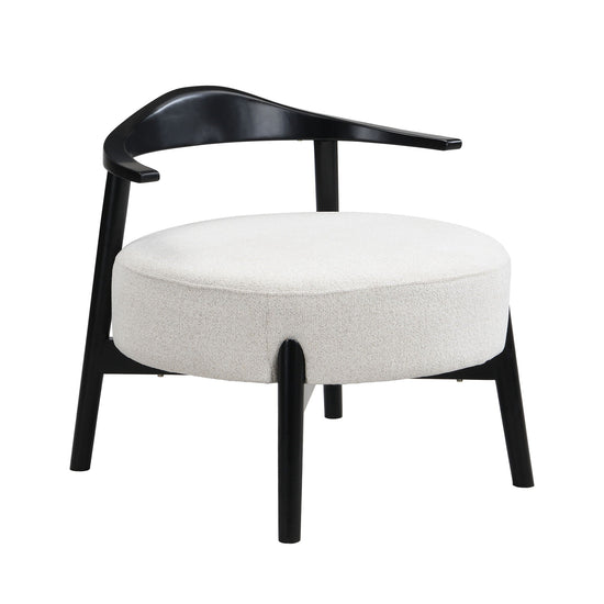 Modern upholstered accent chair with birch wood legs, living room armchair by HouseOfZazla, showcasing a stylish armless design.