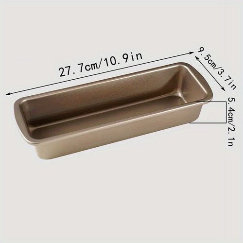 Rectangular baking pan with dimensions labeled on a white background
