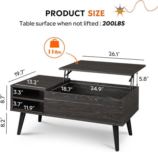 Modern Lift Top Coffee Table with Storage – Smart, Stylish & Space-Saving - Modern Home & Kitchen