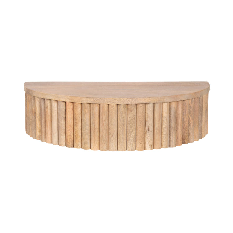 Reid Ribbed Floating Side Table | Modern Wall Mounted Bedside Table Decor