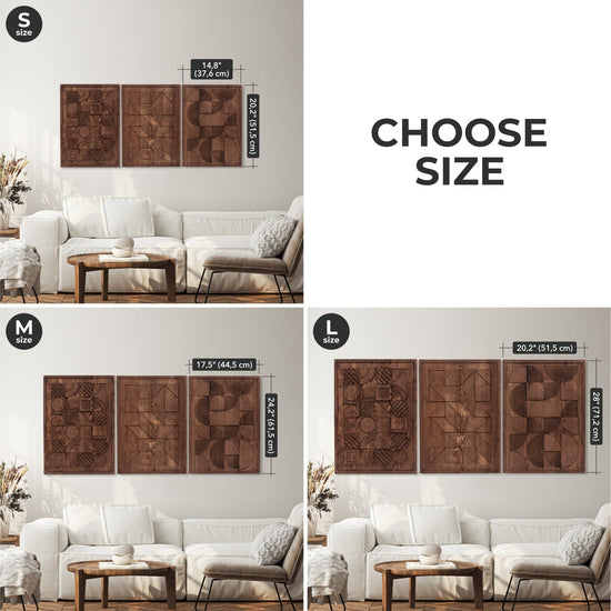Wooden Bauhaus wall decor with geometric shapes, modern geometric wooden wall art by Enjoy The Wood B2B.