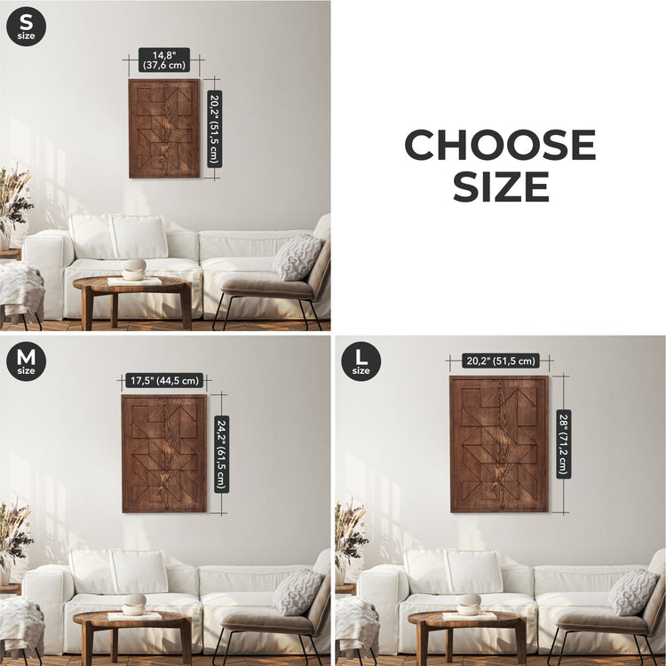 Geometric wooden wall decor by Enjoy The Wood B2B, modern Bauhaus-style wall art with natural wood finish.
