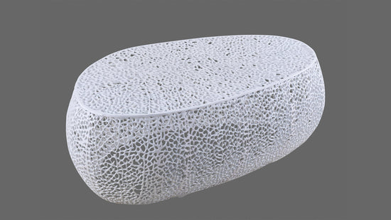 T3601-50 Oval Coffee Table White - Modern Home & Kitchen