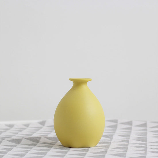 Small ceramic dry vase by FLIPSTYLEZLLC, Nordic-style flower arrangement decoration for modern living room decor.